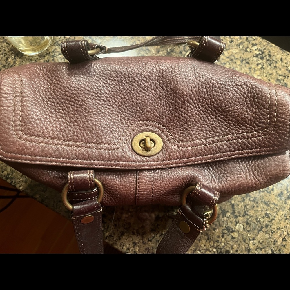 COACH brown leather bag